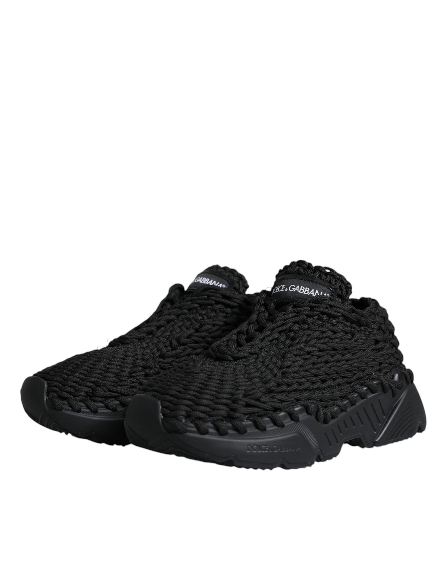 Baskets Daymaster noires en maille Dolce & Gabbana