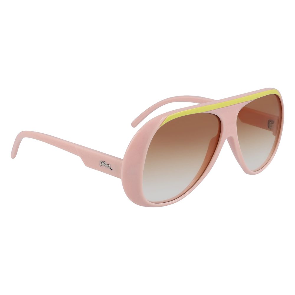Lunettes de soleil en plastique rose Longchamp