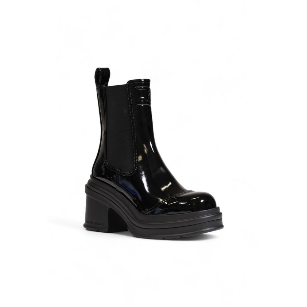 Armani Exchange – Schwarze Polyester-Stiefeletten