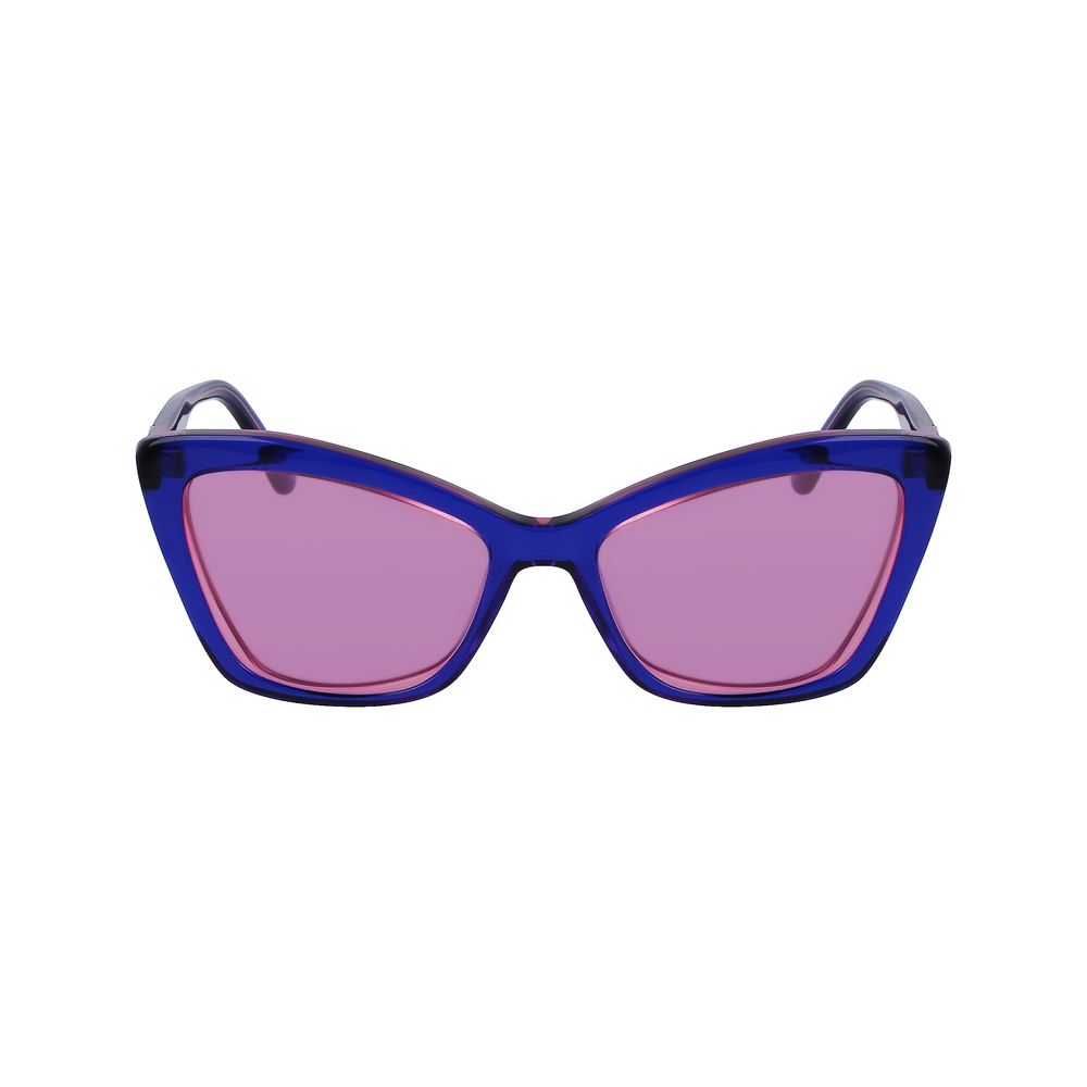 Lunettes de soleil en acétate bleu Karl Lagerfeld