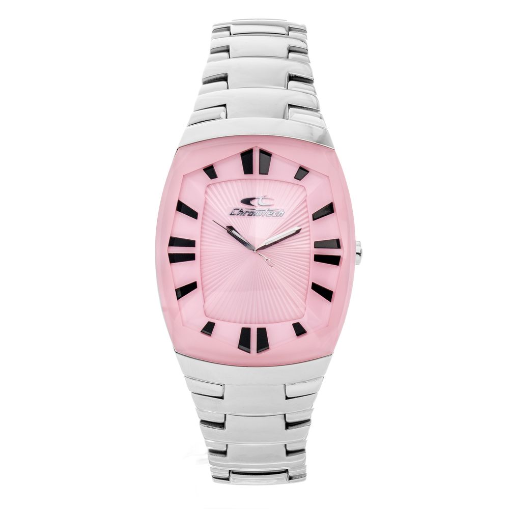 Chronotech Silberne Edelstahluhr