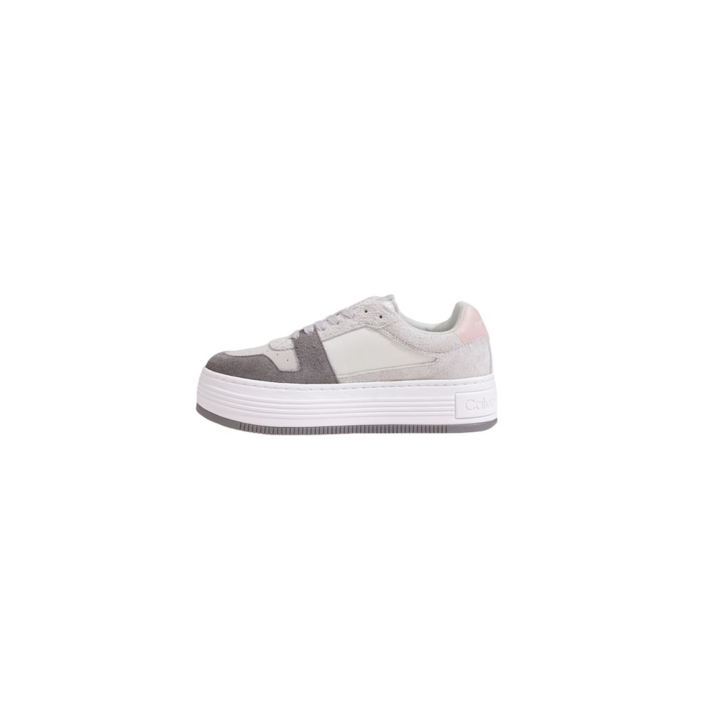 Baskets en cuir gris Calvin Klein Jeans