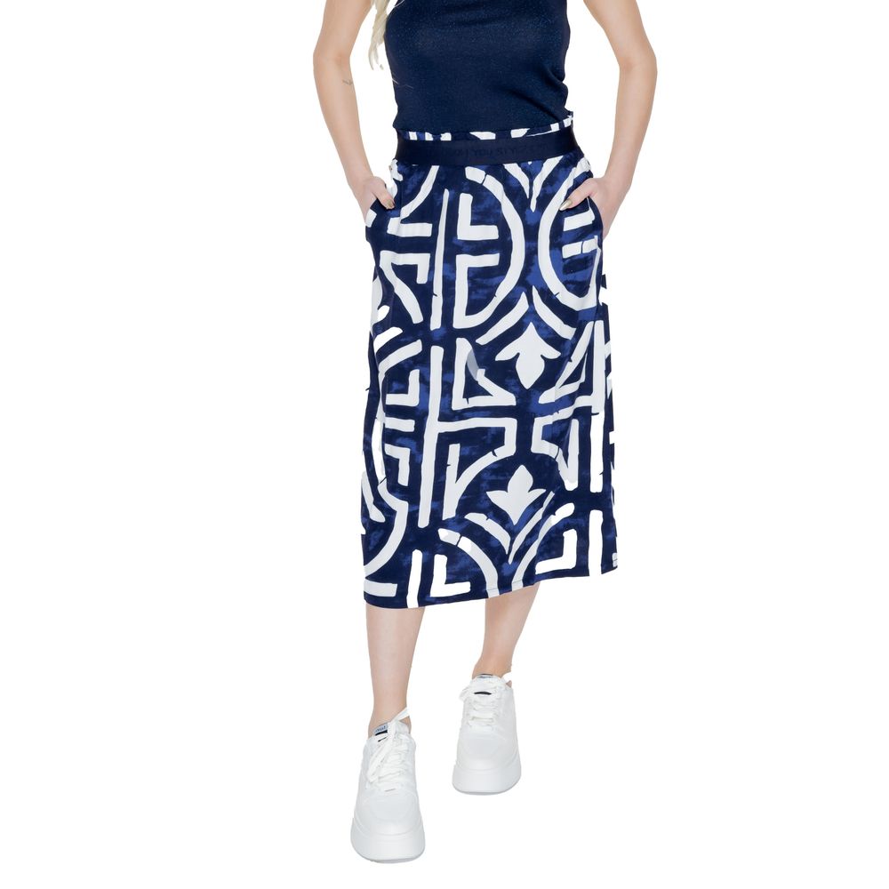 Chemise longue en viscose bleue Street One
