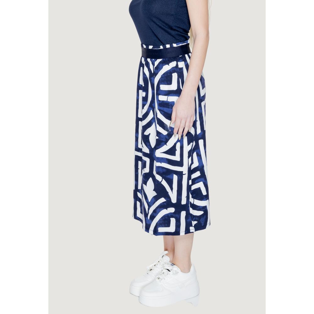 Chemise longue en viscose bleue Street One
