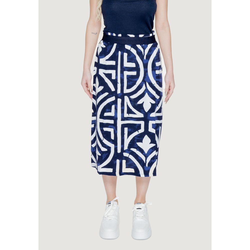 Chemise longue en viscose bleue Street One