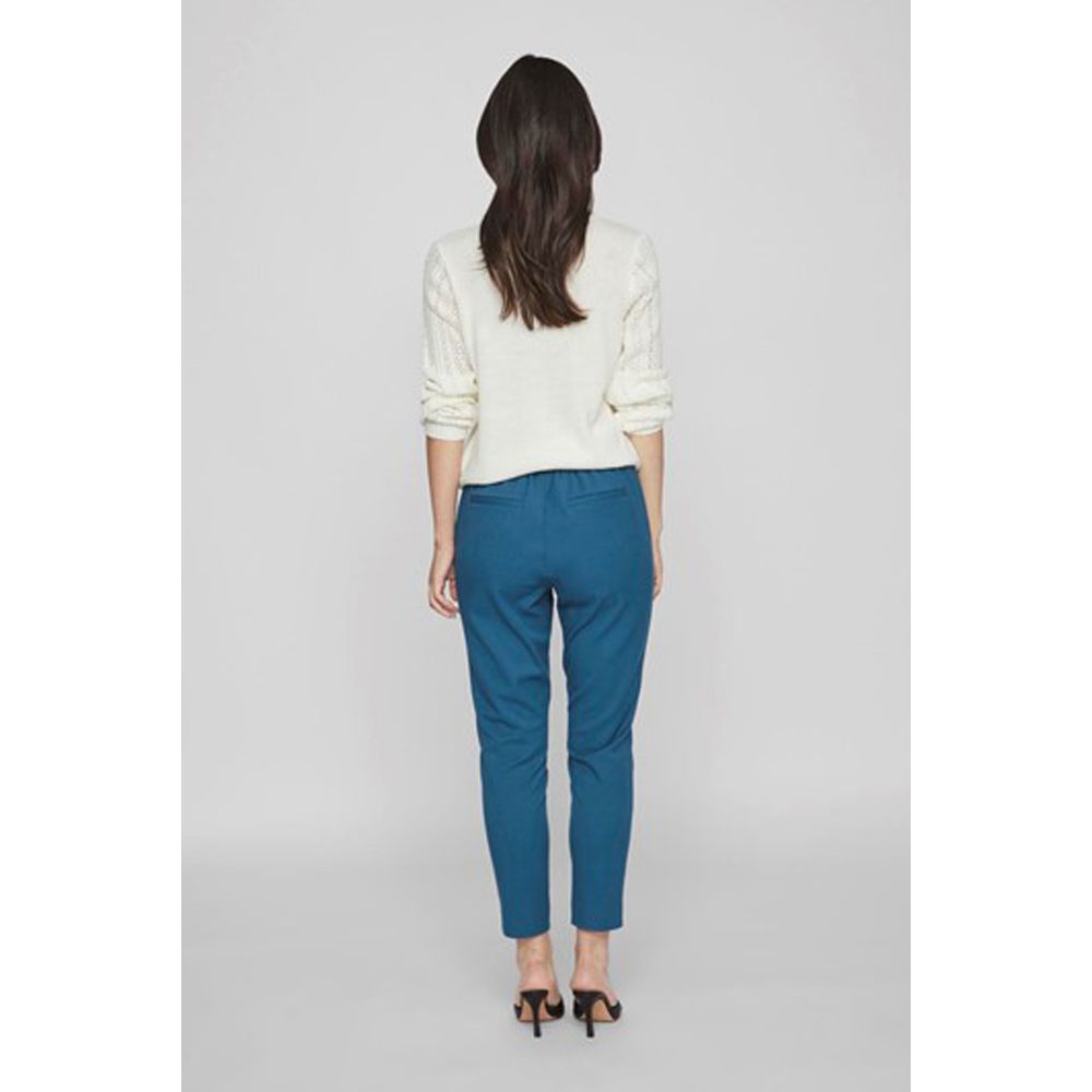 Pantalon en polyester bleu Vila Clothes
