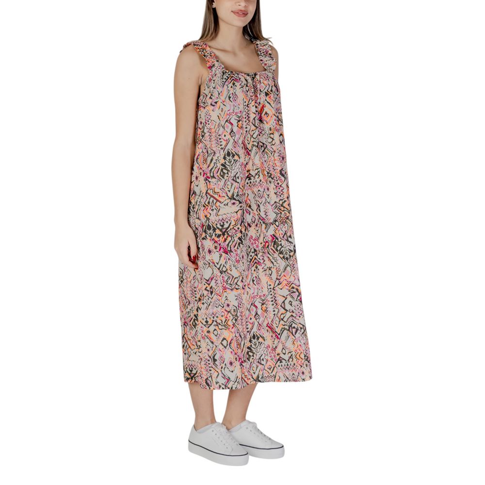 B.Young Multicolor Cotton Long Dress