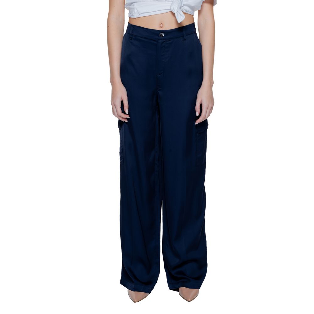Pantalon en viscose bleu Street One