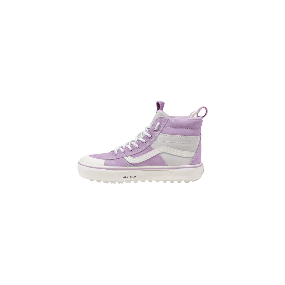 Baskets en cuir violet Vans