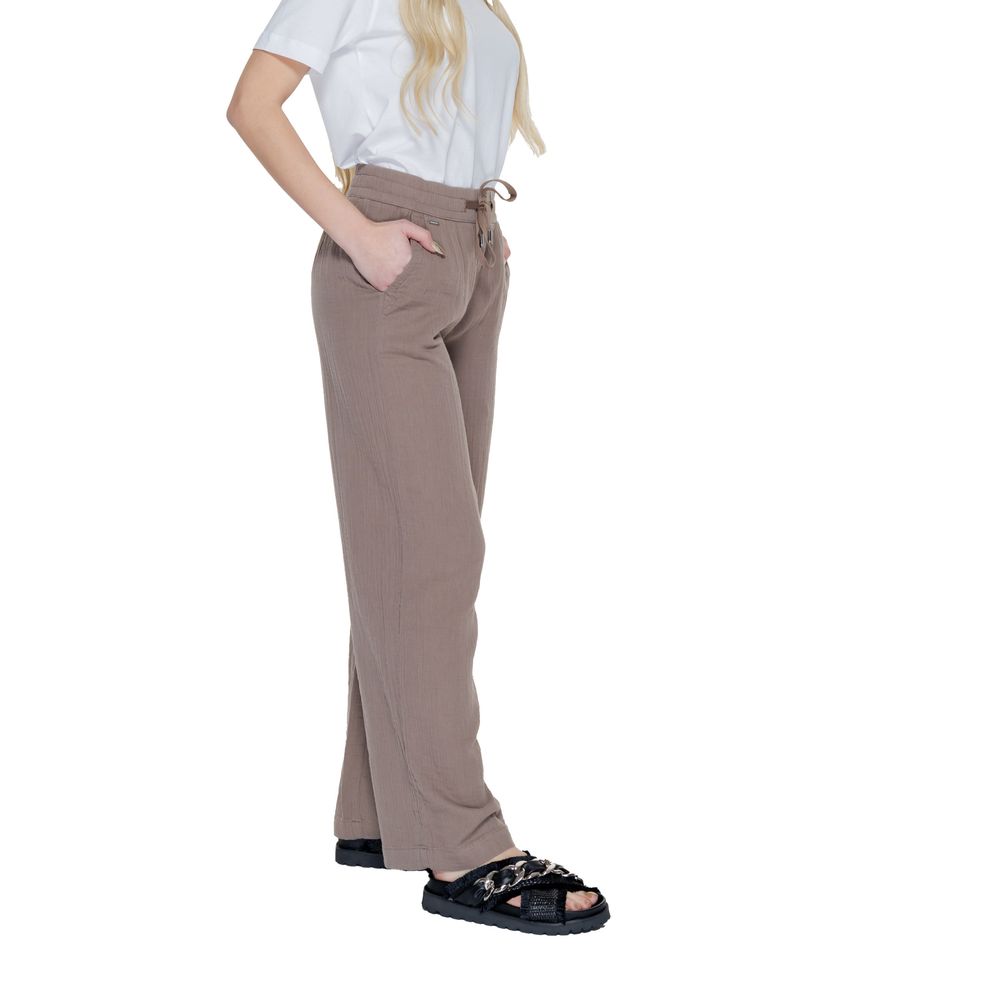 Pantalon en coton marron Street One