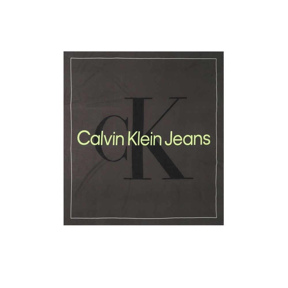 Écharpe noire en coton biologique Calvin Klein Jeans