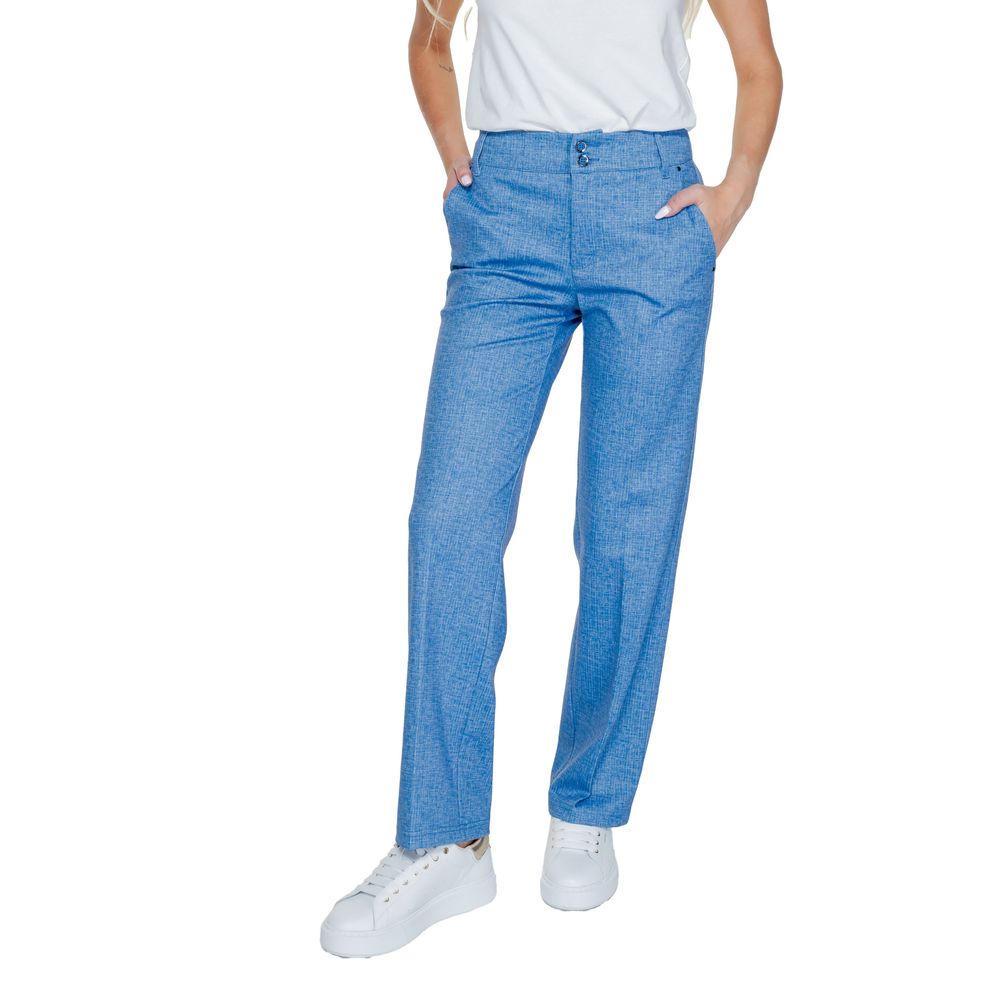 Pantalon bleu en polyester Street One