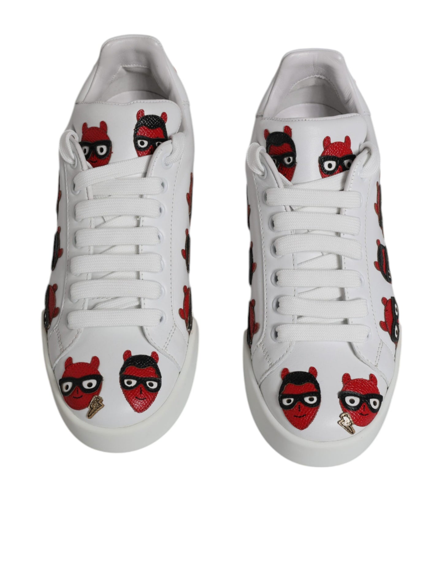 Baskets Portofino blanches Dolce & Gabbana Devil Face