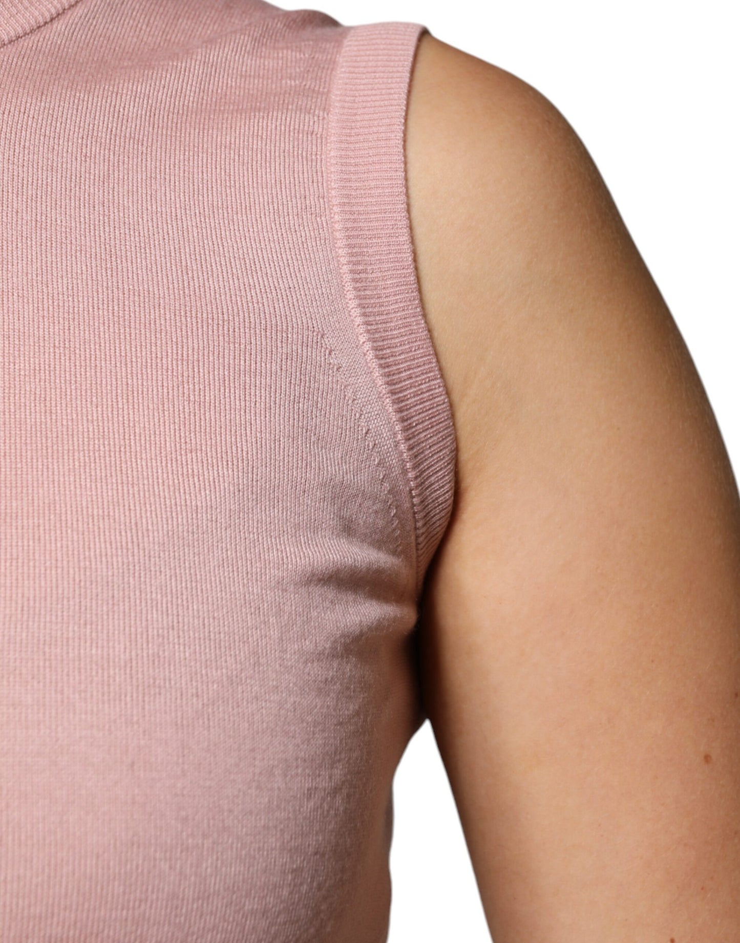 Débardeur sans manches en cachemire rose Dolce & Gabbana