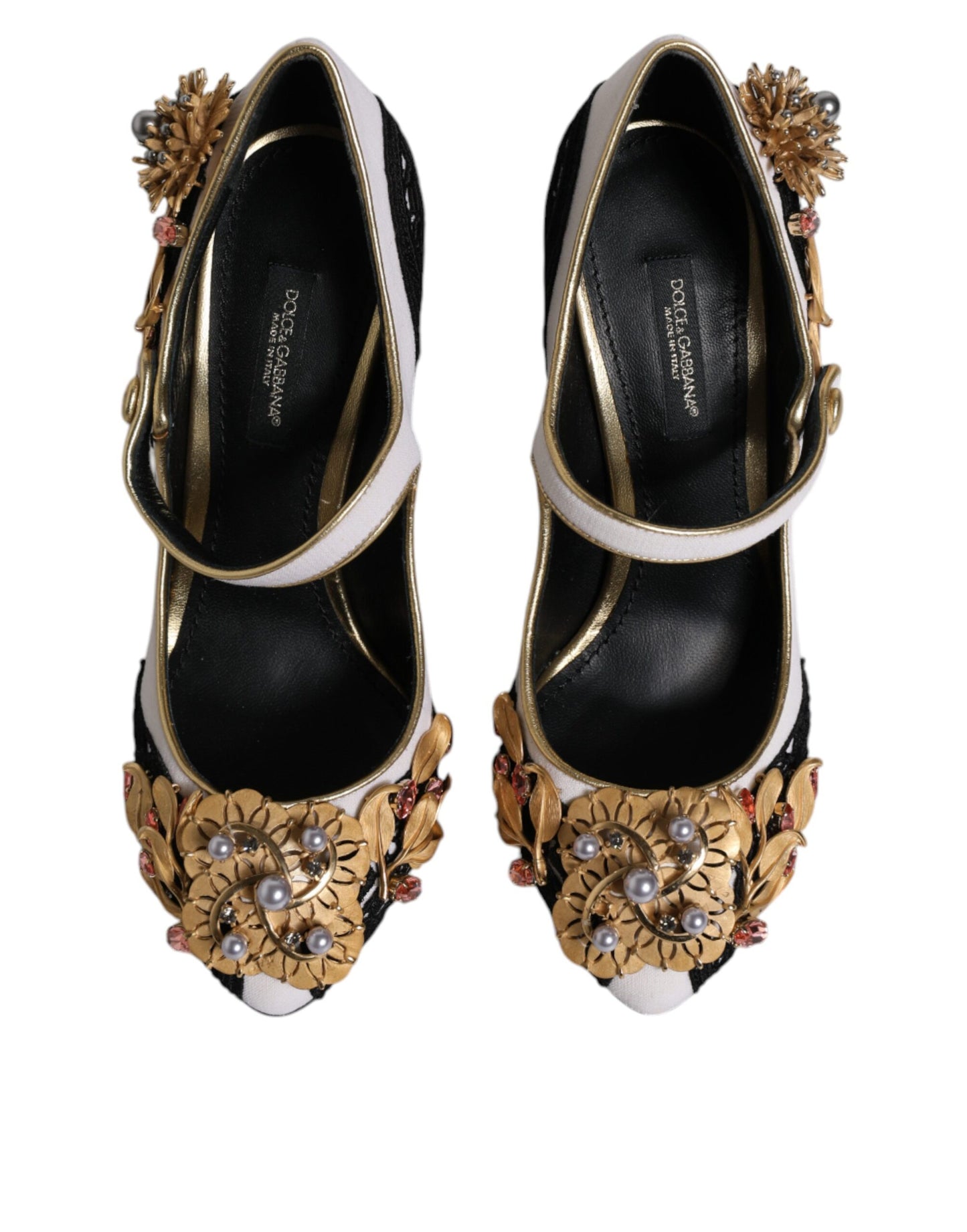 Dolce & Gabbana Mehrfarbige Pumps mit verzierten Absätzen