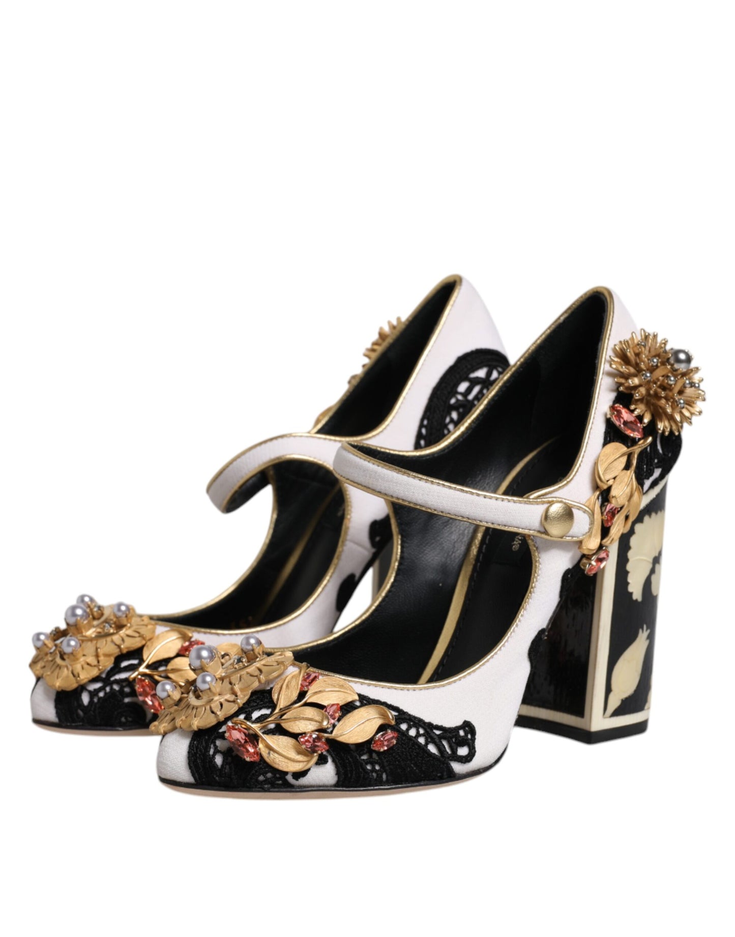 Dolce & Gabbana Mehrfarbige Pumps mit verzierten Absätzen