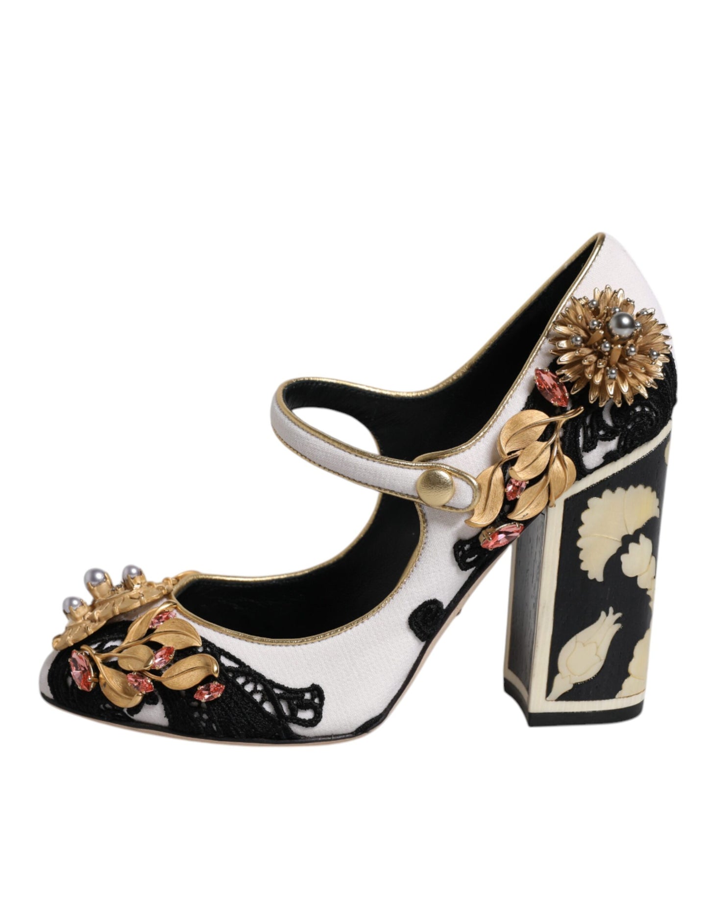 Dolce & Gabbana Mehrfarbige Pumps mit verzierten Absätzen