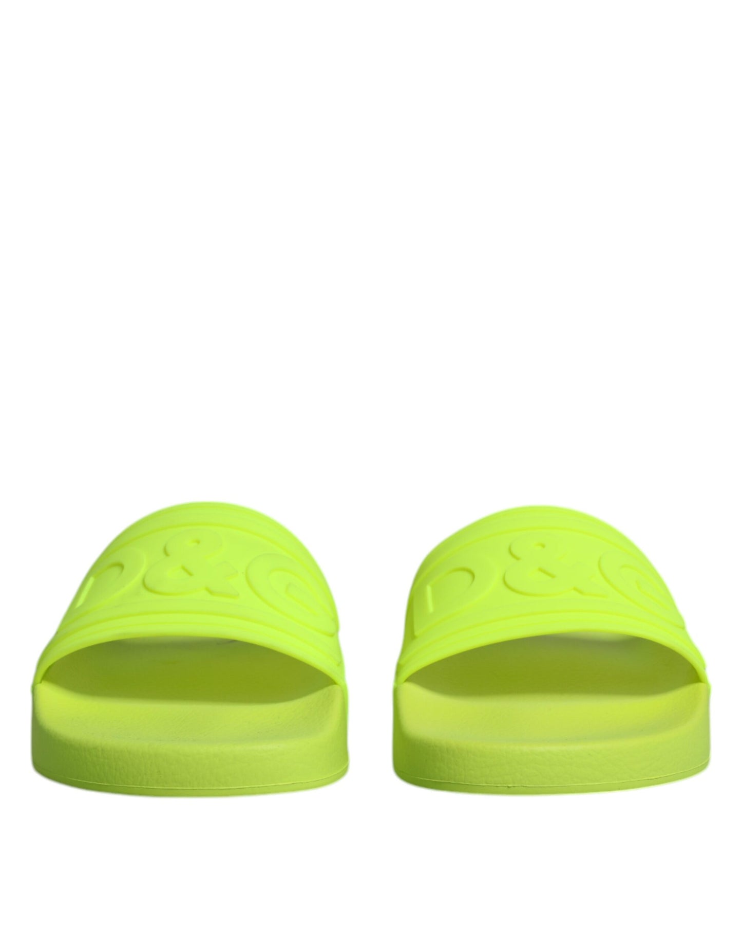 Sandales à enfiler en caoutchouc vert Dolce & Gabbana, chaussures de plage