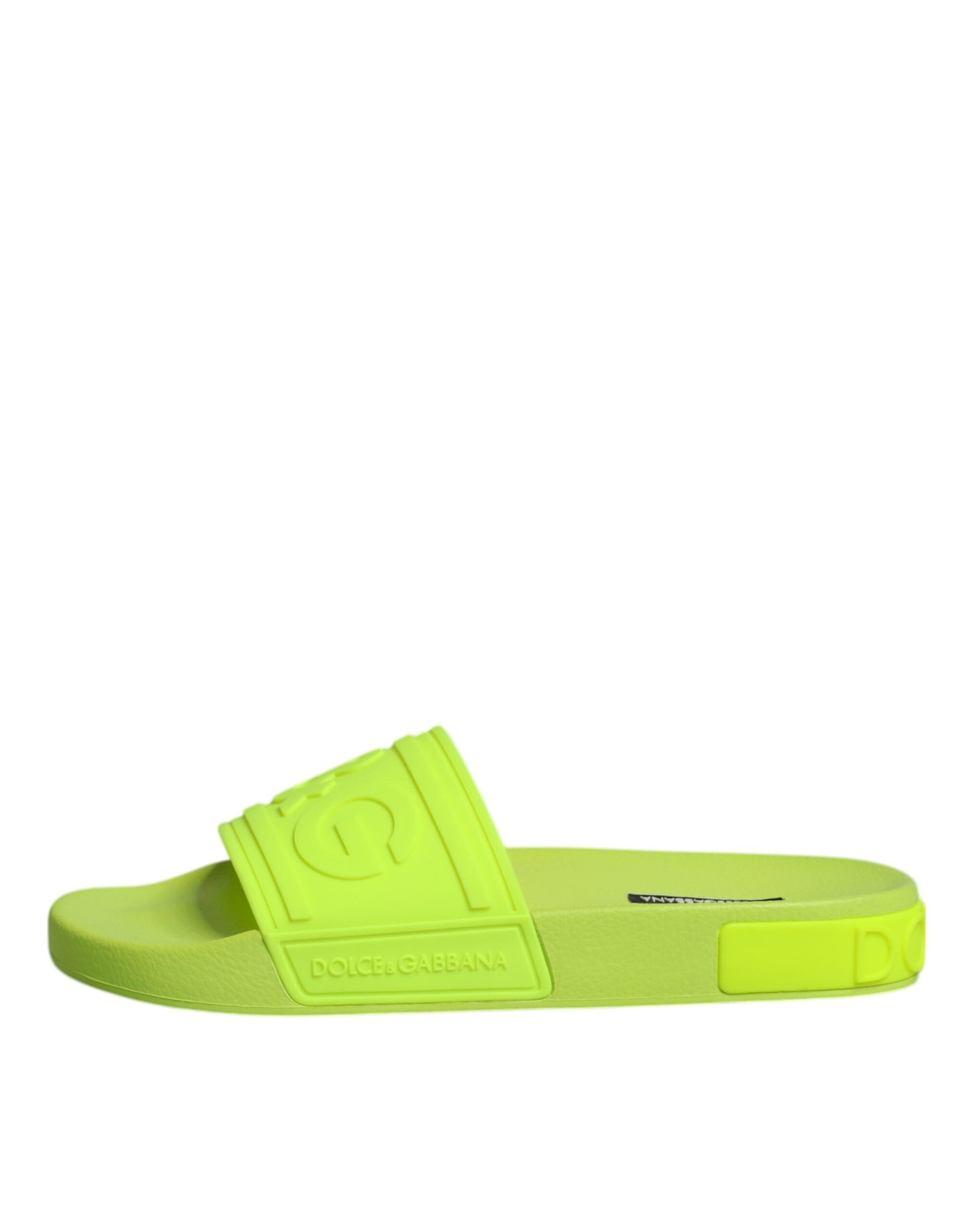 Sandales à enfiler en caoutchouc vert Dolce & Gabbana, chaussures de plage