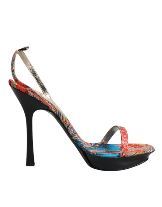 Sandales à talons hauts Dolce & Gabbana à fleurs multicolores