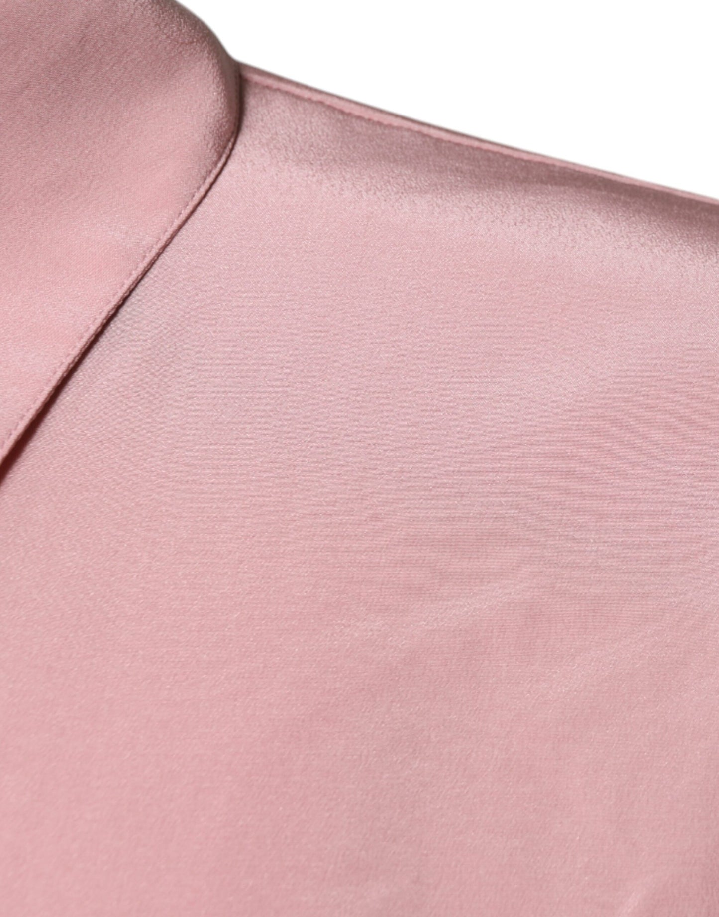 Chemisier à manches longues et col en coton rose Dolce & Gabbana