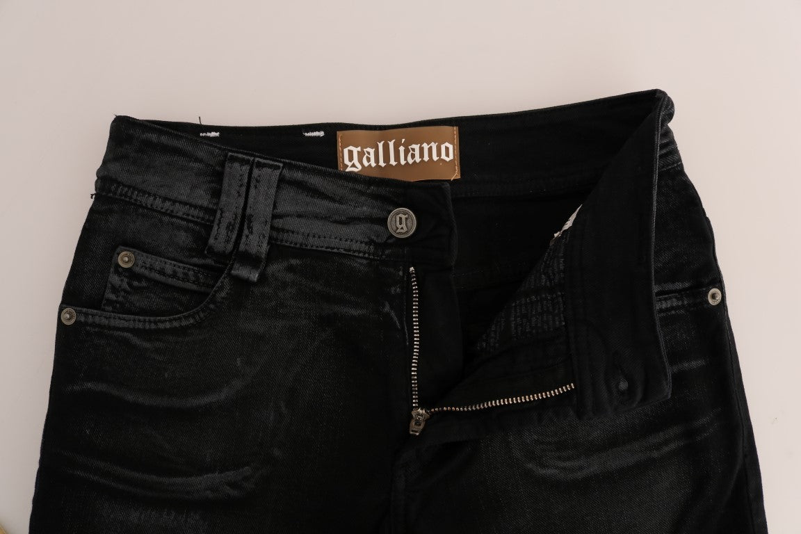 Jean John Galliano en coton stretch gris délavé, coupe classique