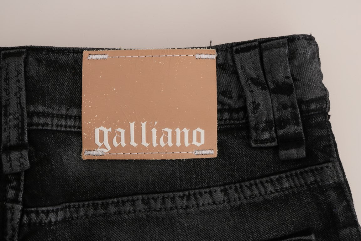 Jean John Galliano en coton stretch gris délavé, coupe classique