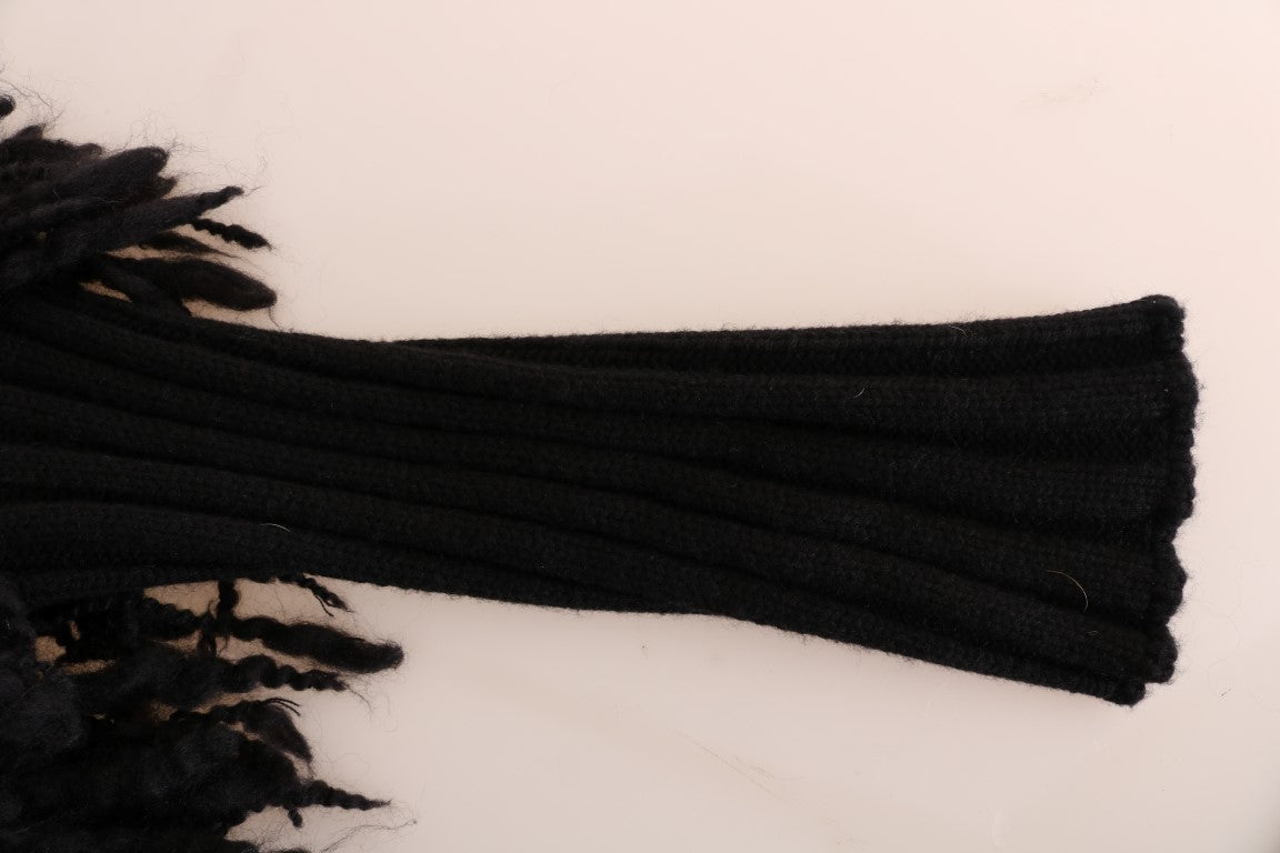 Pull en laine à franges noires Dolce & Gabbana