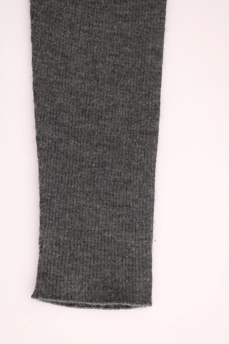 Collants stretch en cachemire gris Dolce & Gabbana