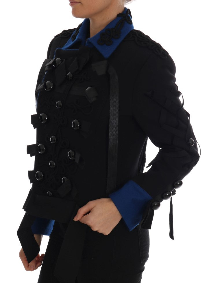Trench en laine noire Dolce & Gabbana