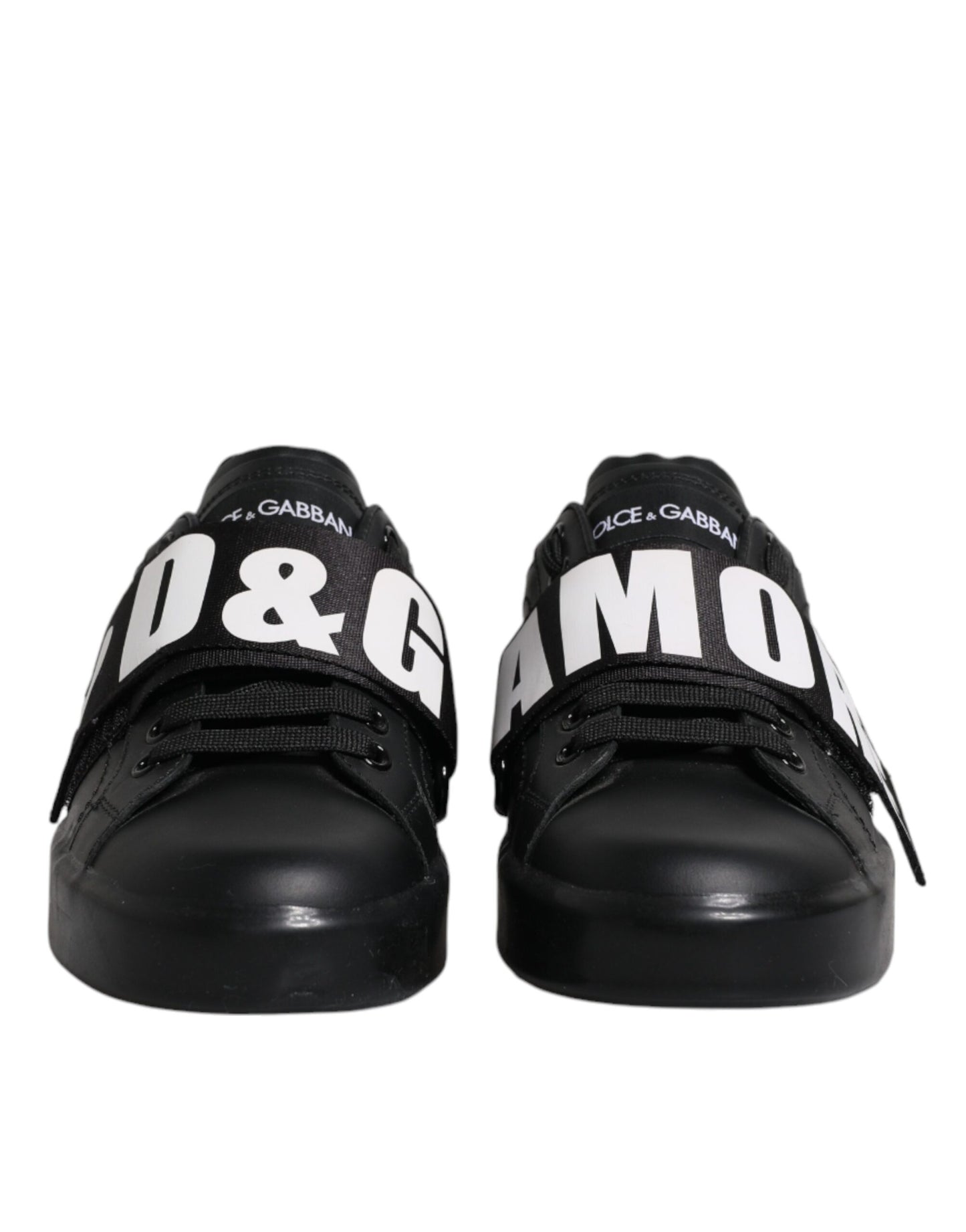 Baskets basses noires Dolce & Gabbana D&G AMORE