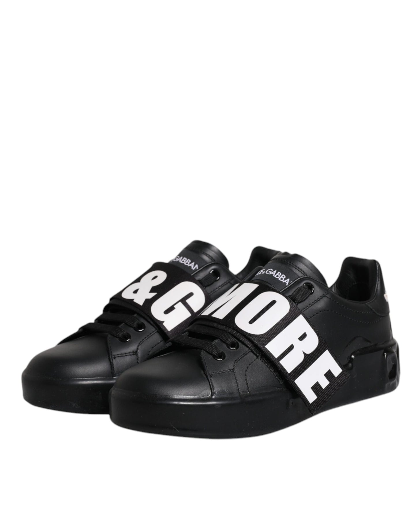Baskets basses noires Dolce & Gabbana D&G AMORE