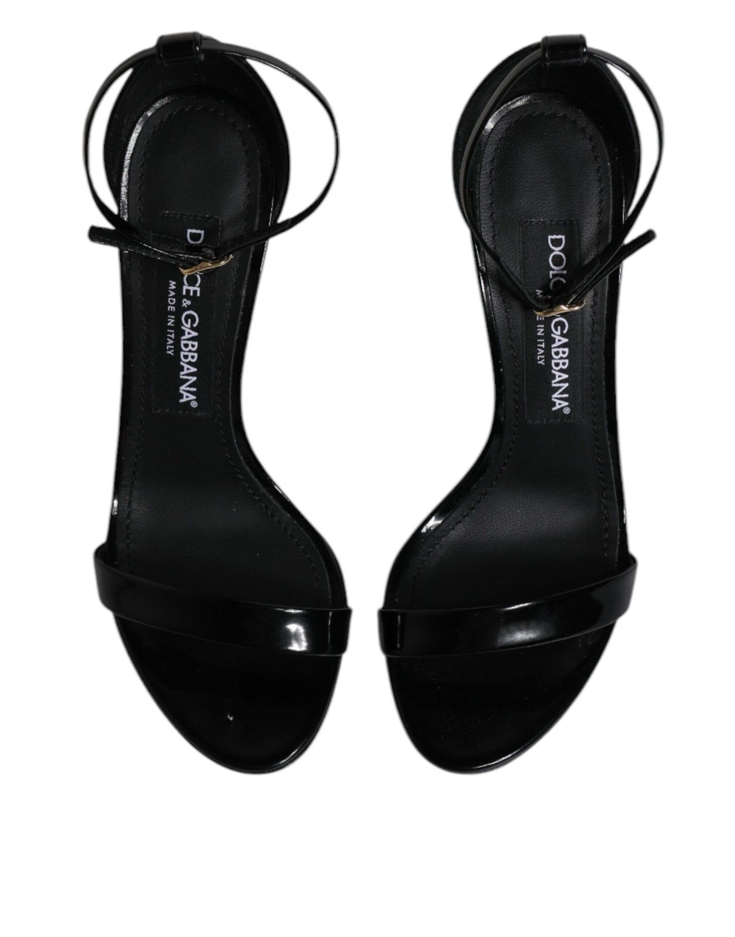 Sandales à talons et bride cheville Dolce & Gabbana noires KEIRA