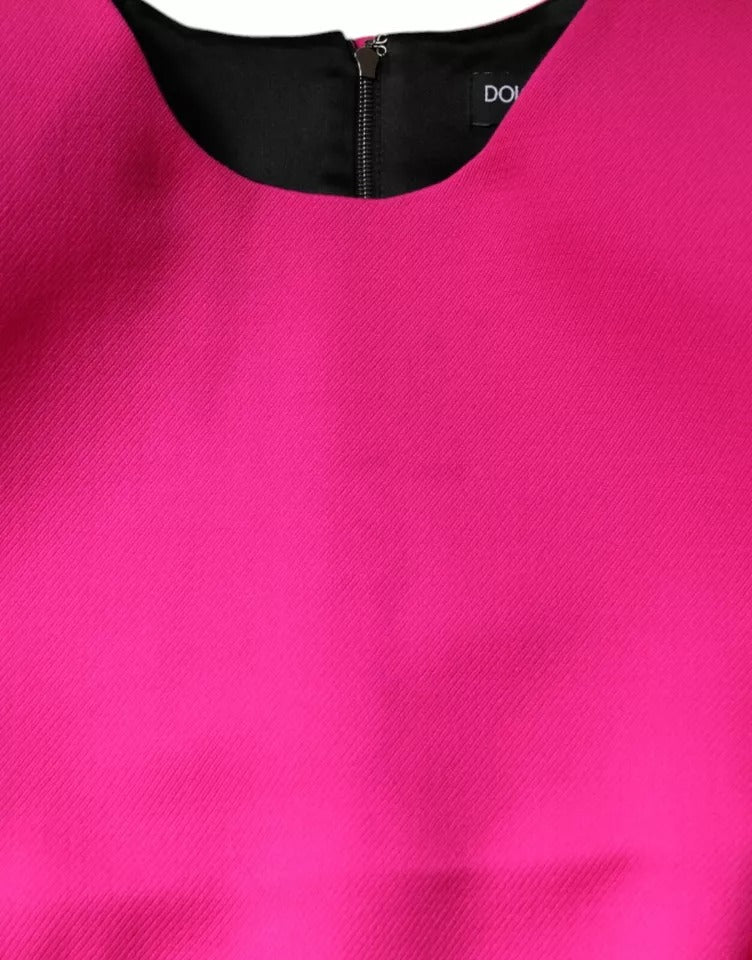 Robe courte moulante rose sans manches Dolce & Gabbana