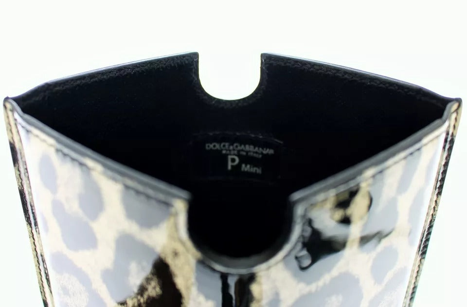 Dolce & Gabbana eBook-Cover/Tablet-Hülle aus weißem Leder mit Leopardenmuster