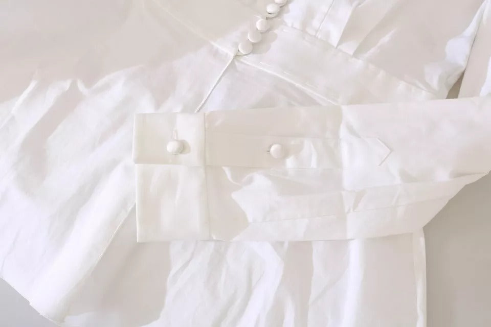 Chemisier Dolce & Gabbana noir et blanc à boutons décoratifs