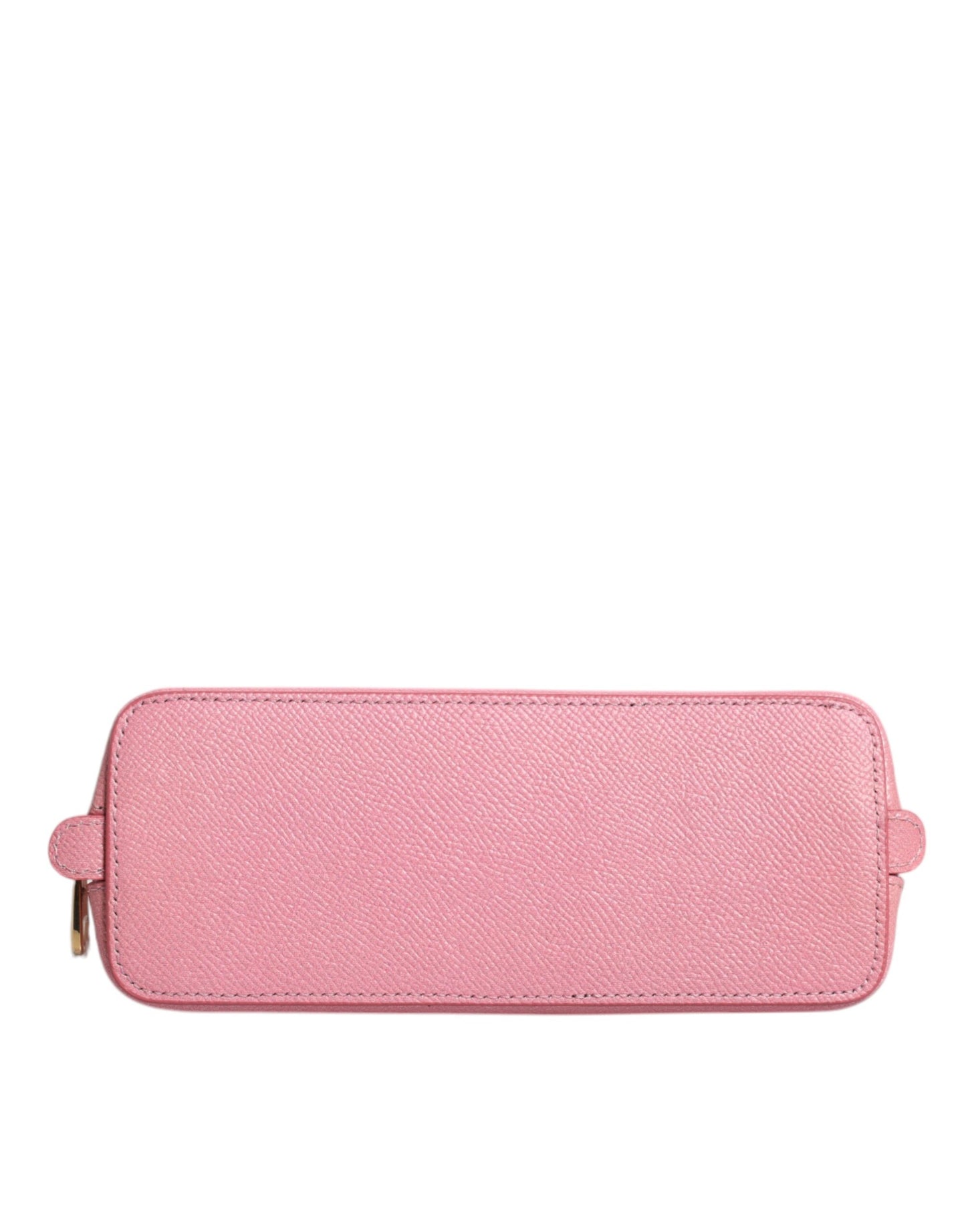 Portefeuille à fermeture éclair Dolce & Gabbana en cuir rose avec logo DG