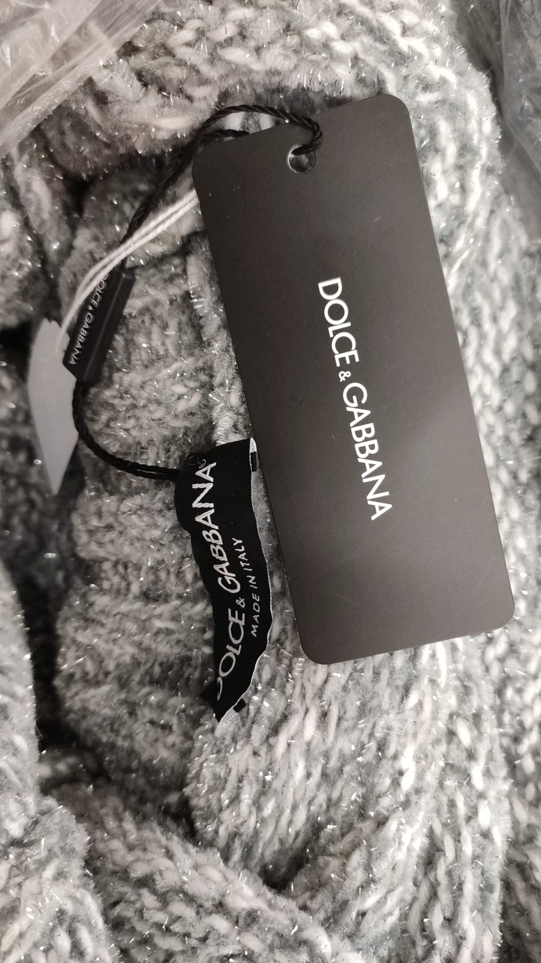Pull col roulé en cachemire gris Dolce & Gabbana
