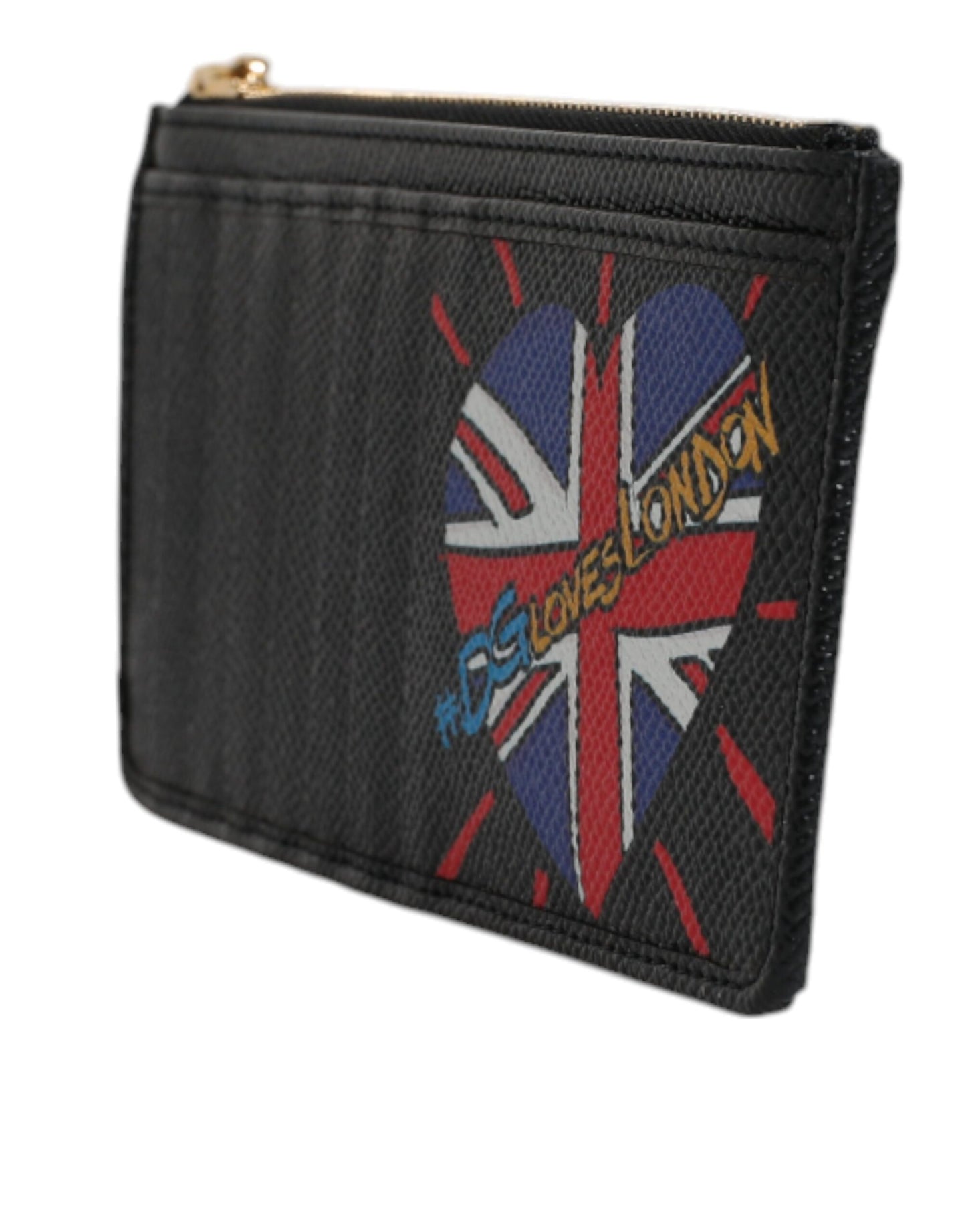 Portefeuille porte-cartes en cuir noir Dolce & Gabbana #DGLovesLondon