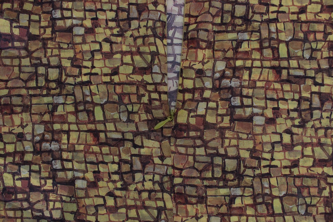 T-shirt chemisier en soie à imprimé mosaïque multicolore Dolce & Gabbana