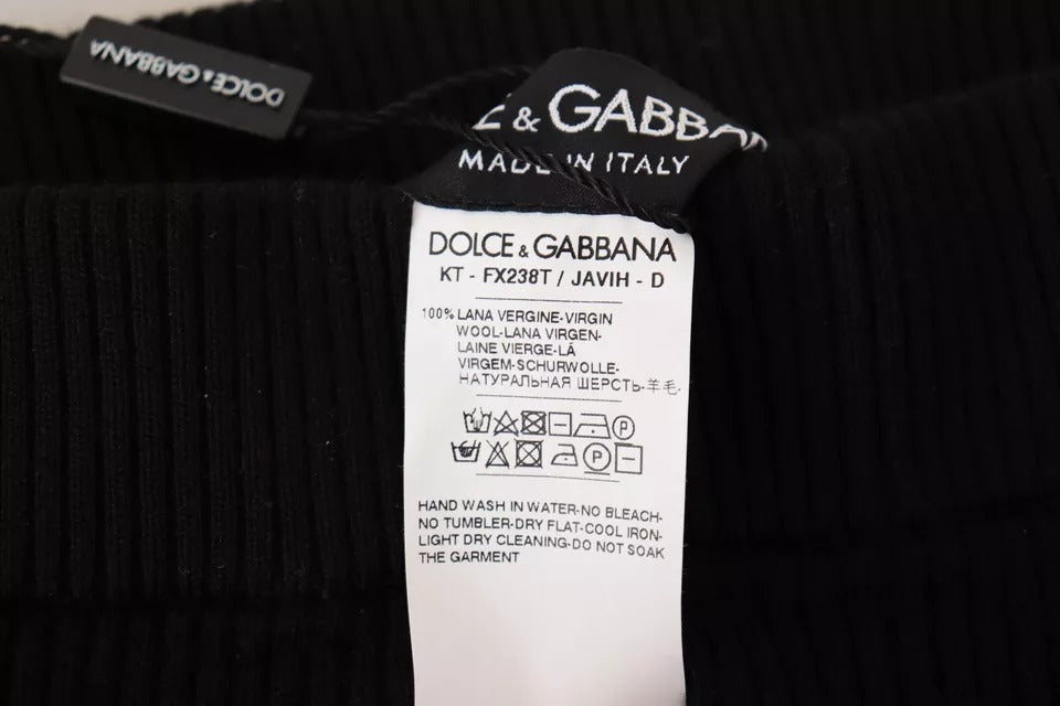 Pantalons et collants extensibles taille haute noirs Dolce & Gabbana