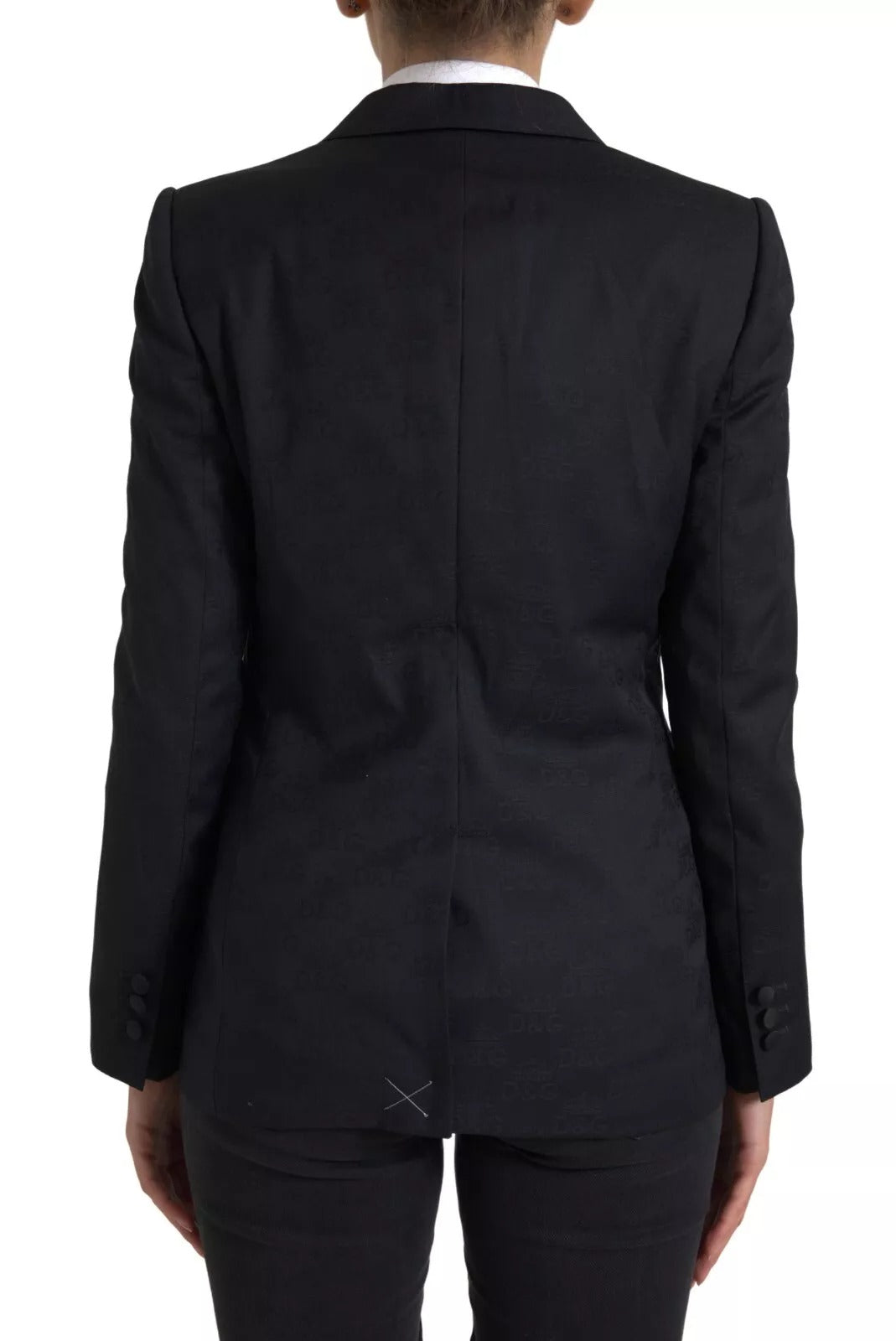 Veste blazer noire à manches longues Dolce & Gabbana