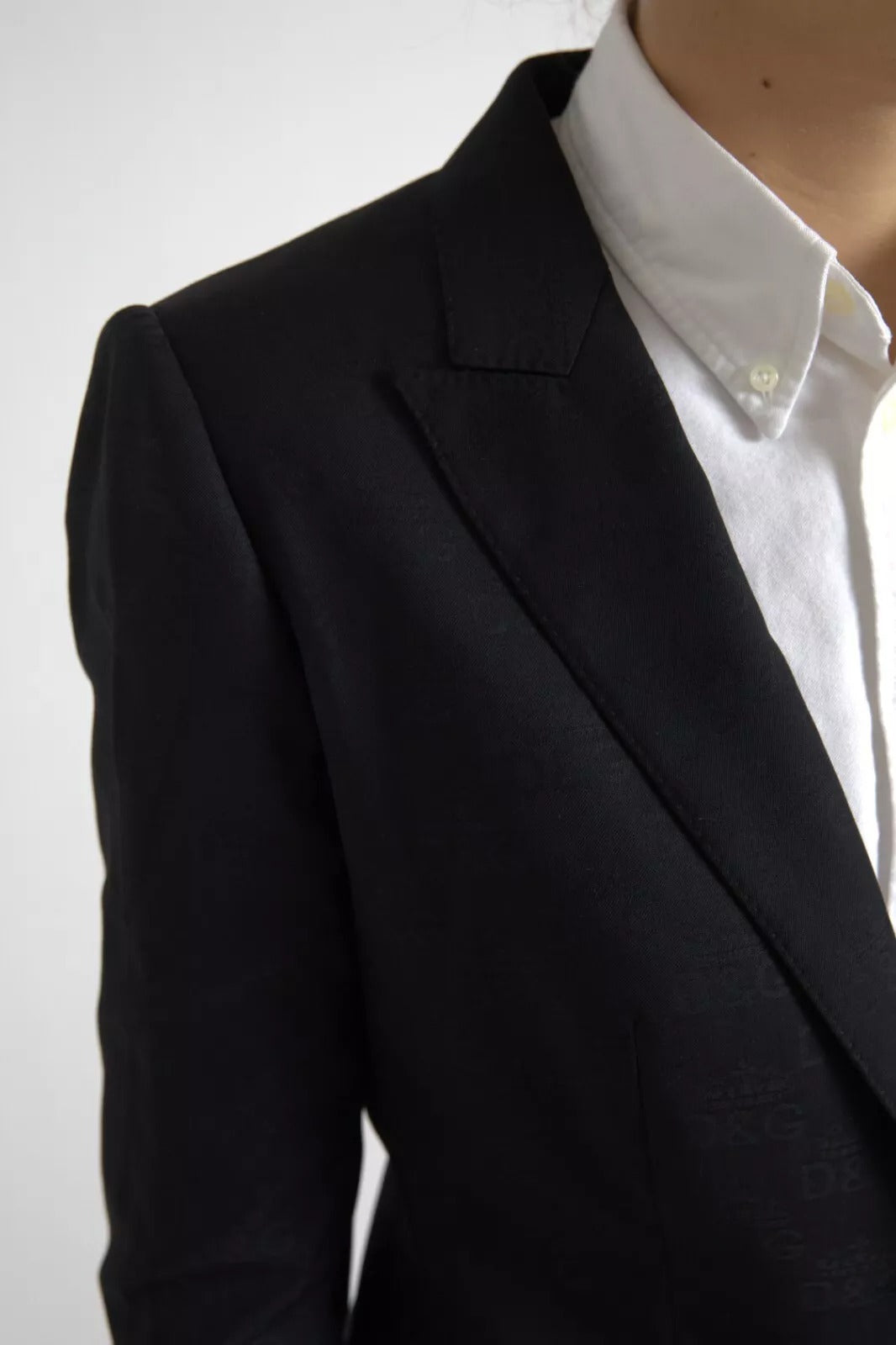 Veste blazer noire à manches longues Dolce & Gabbana