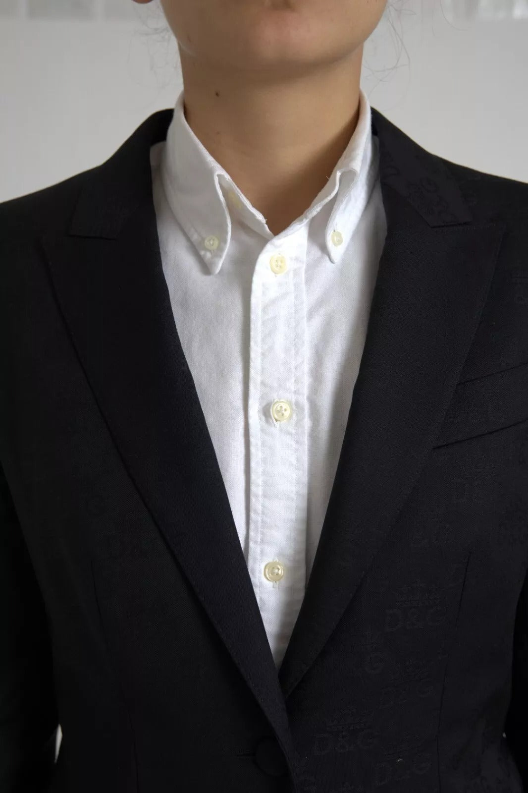 Veste blazer noire à manches longues Dolce & Gabbana