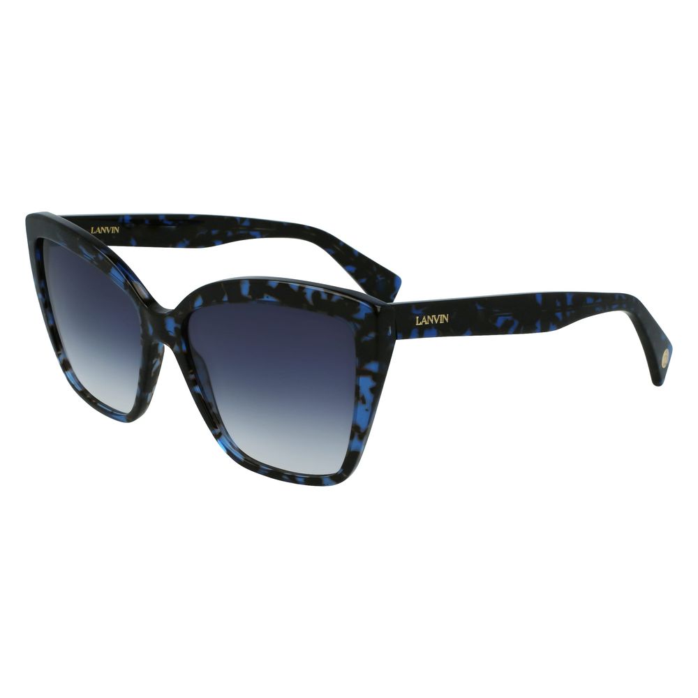 Lunettes de soleil Lanvin en acétate bleu