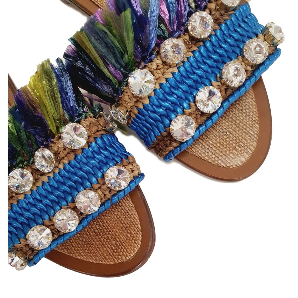 Sandales Dolce & Gabbana en cuir d'agneau multicolore pour femme