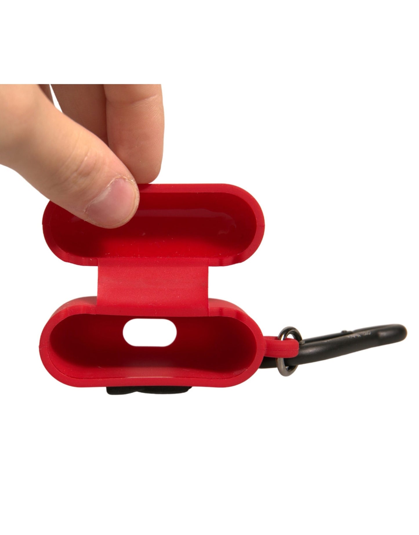 Dolce & Gabbana – Rote Airpods-Hülle aus Silikonkautschuk mit Logoprägung