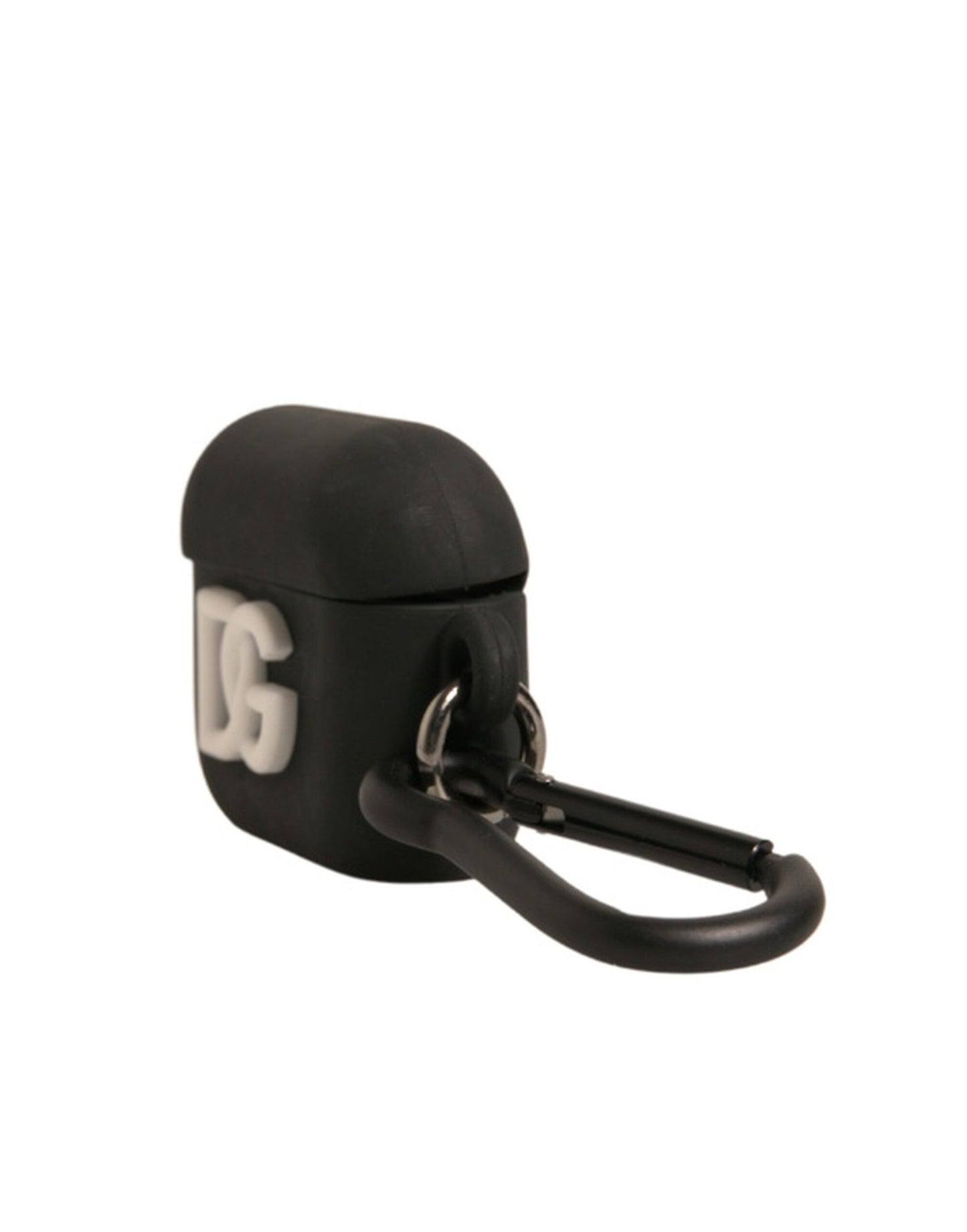 Étui pour Airpods Dolce & Gabbana en caoutchouc de silicone noir avec logo en relief