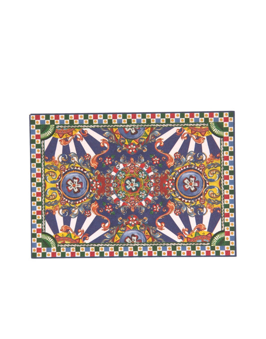 Dolce & Gabbana Porte-carte postale enveloppe sicilienne Carretto multicolore