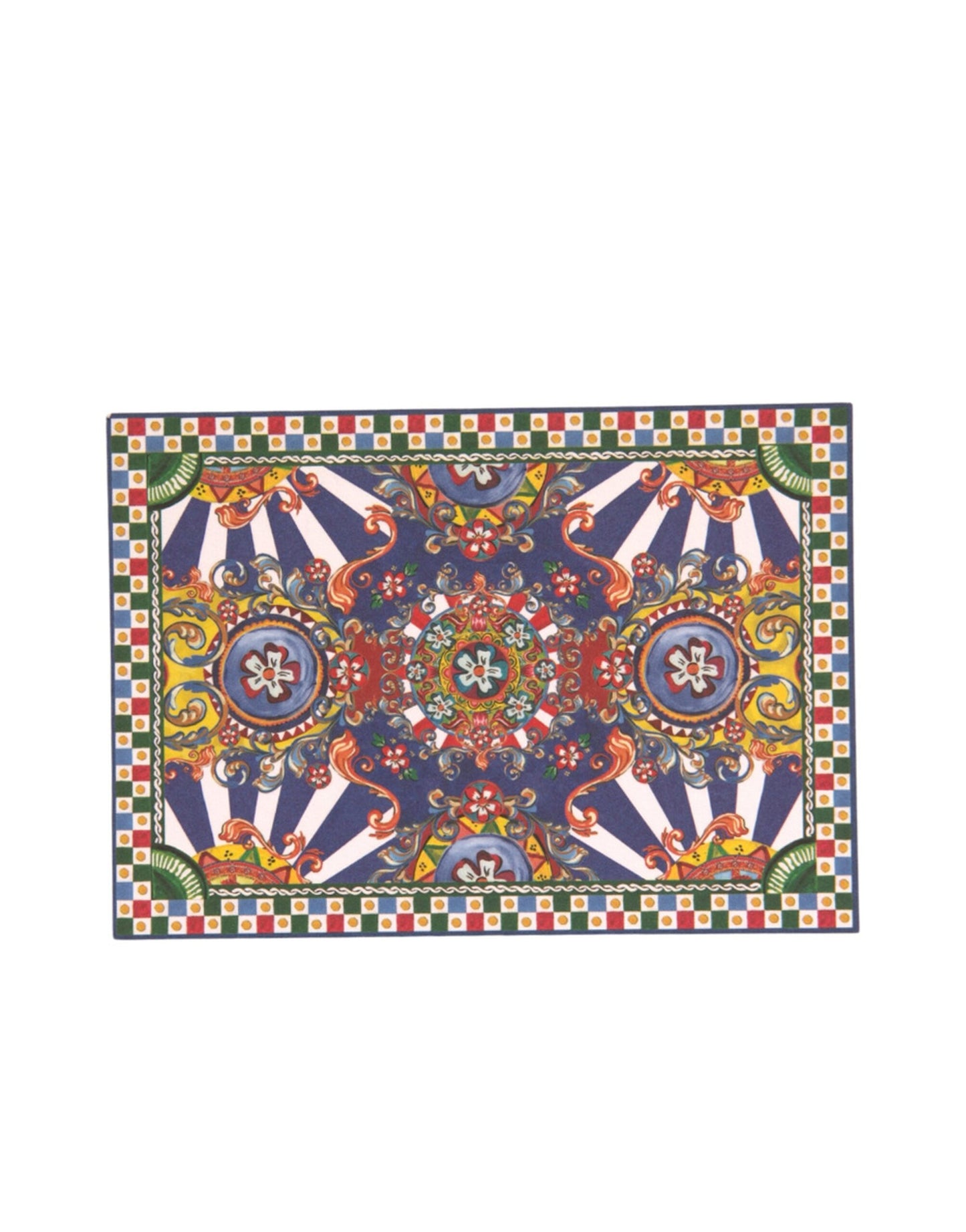 Dolce & Gabbana Porte-carte postale enveloppe sicilienne Carretto multicolore